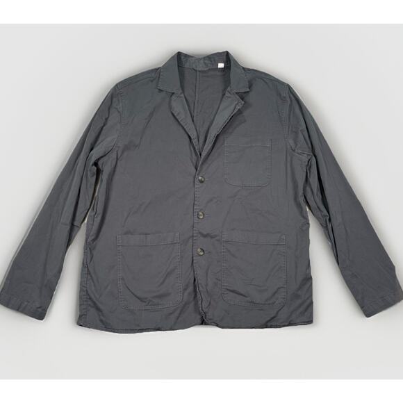 Pact Men's Boulevard Brushed Twill Blazer Gray Organic Cotton Size Large - Picture 2 of 10